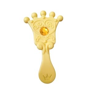Disney Belle Doll Accessory Yellow Crown-Shaped Hairbrush with Gem 3in